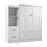 Bestar Edge Full Murphy Bed and Closet Organizer with Drawers (85W) in White