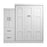 Bestar Edge 91W Queen Murphy Bed with Wardrobe (90W) in White