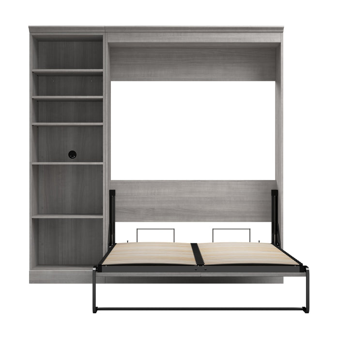 Versatile Full Murphy Wall Bed and 1 Storage Unit - Available in 3 Colors