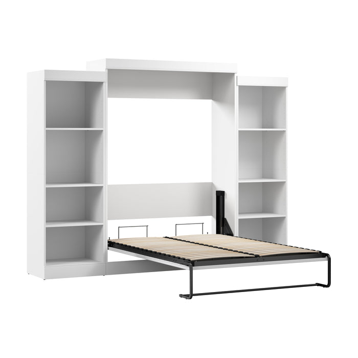 Bestar Edge Full Murphy Bed with Closet Organizers (110W) in White