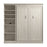 Versatile Full Murphy Wall Bed and 1 Storage Unit - Available in 3 Colors