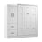 Bestar Edge Full Murphy Bed with Wardrobe (85W) in White