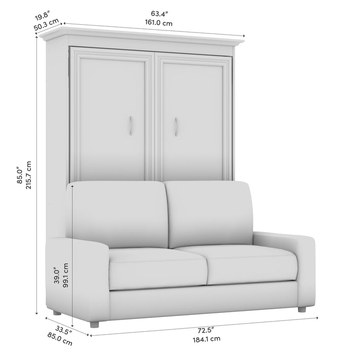 Versatile Full Murphy Wall Bed and Sofa - Available in 2 Colors