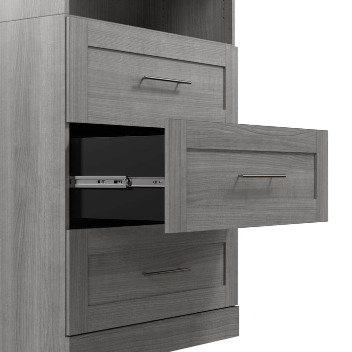 Bestar Armoire Pur 36W Wardrobe with 3 Drawers - Available in 5 Colors