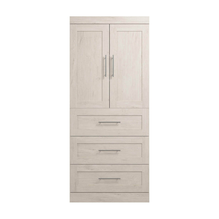 Bestar Armoire Pur 36W Wardrobe with 3 Drawers - Available in 5 Colors