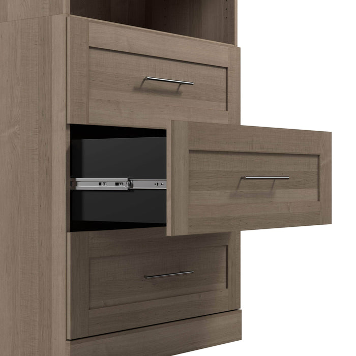 Bestar Armoire Pur 36W Wardrobe with 3 Drawers - Available in 5 Colors