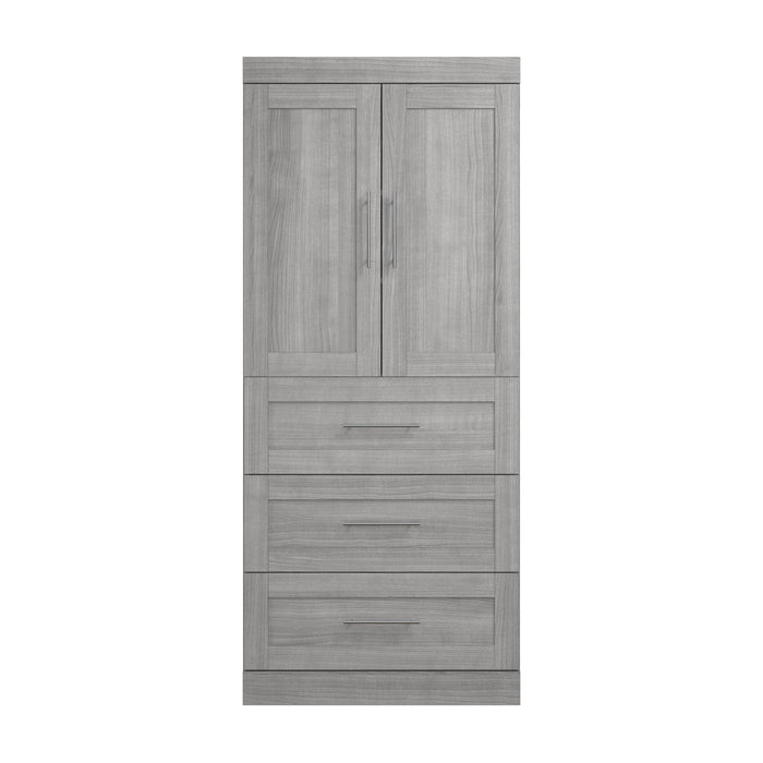 Bestar Armoire Pur 36W Wardrobe with 3 Drawers - Available in 5 Colors