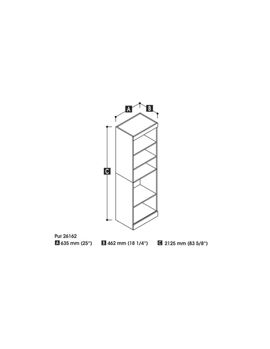 Bestar Bookcase Pur 25“ Storage Unit - Available in 4 Colors