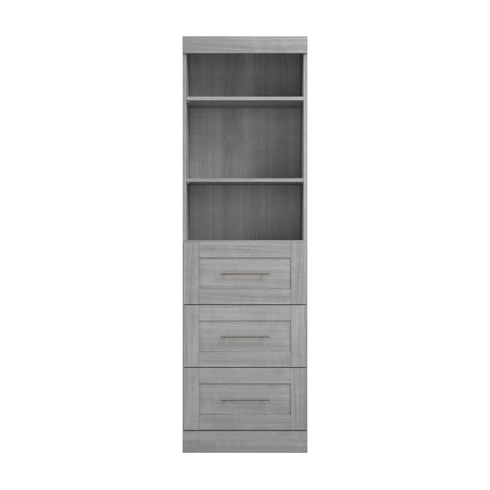 Bestar Bookcase Pur 25” Storage Unit with 3 Drawers - Available in 7 Colors