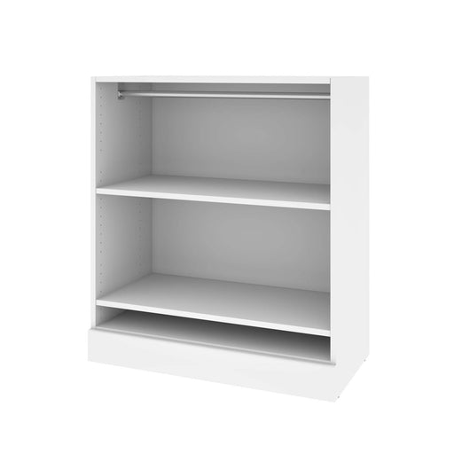 Bestar Bookcase White Versatile Low Storage Unit With Rod - Available in 2 Colors