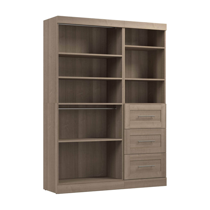 Bestar Closet Organizer Ash Gray Pur 61W Closet Organizer - Available in 7 Colors