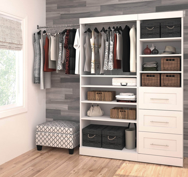 Bestar Closet Organizer Pur 61W Closet Organizer - Available in 3 Colors