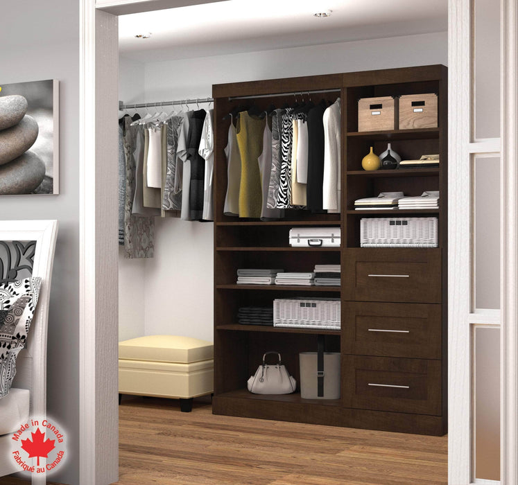 Bestar Closet Organizer Pur 61W Closet Organizer - Available in 3 Colors