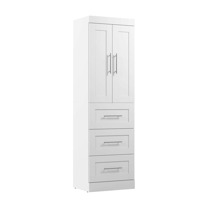 Bestar Closet Organizer White Pur 25W Wardrobe with Drawers - Available in 7 Colors