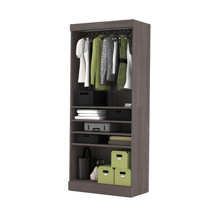 Bestar Closet Storage Bark Gray Pur 36" Closet Organizer Storage Unit - Available in 4 Colors