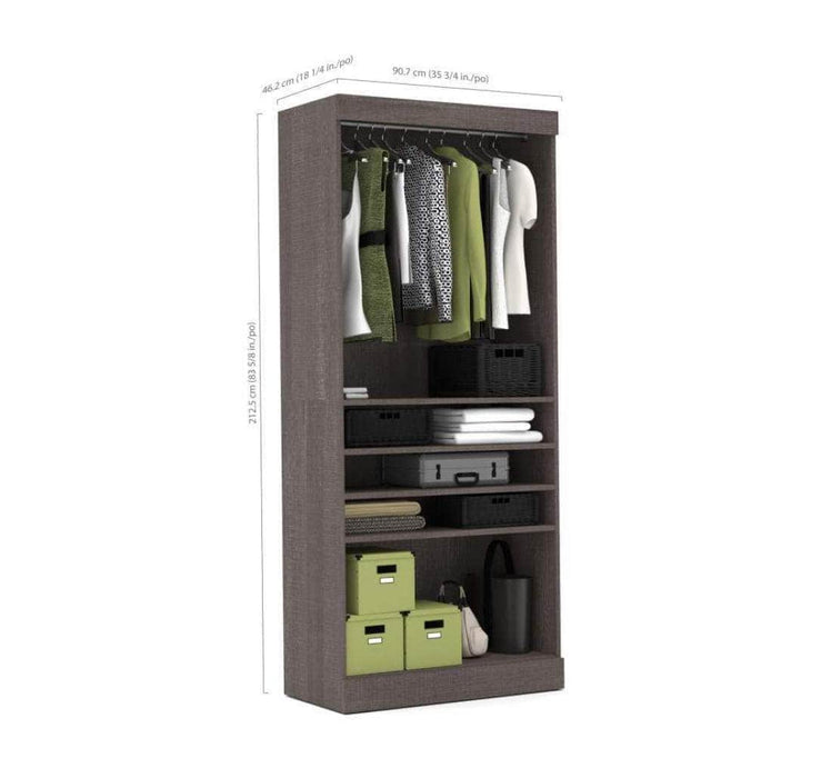 Bestar Closet Storage Pur 36" Closet Organizer Storage Unit - Available in 4 Colors