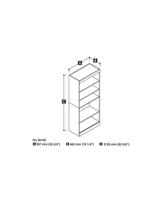 Bestar Closet Storage Pur 36" Closet Organizer Storage Unit - Available in 4 Colors