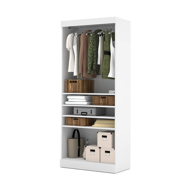 Bestar Closet Storage White Pur 36" Closet Organizer Storage Unit - Available in 4 Colors