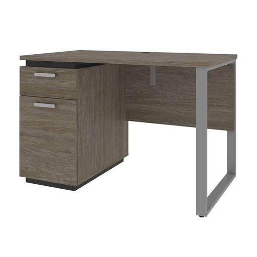 Bestar Desk Aquarius 45W Small Desk in Walnut Gray & Slate