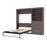 Bestar Murphy Wall Bed Bark Gray Pur Full Murphy Wall Bed and Storage Unit with Drawers (95W) - Available in 2 Colors