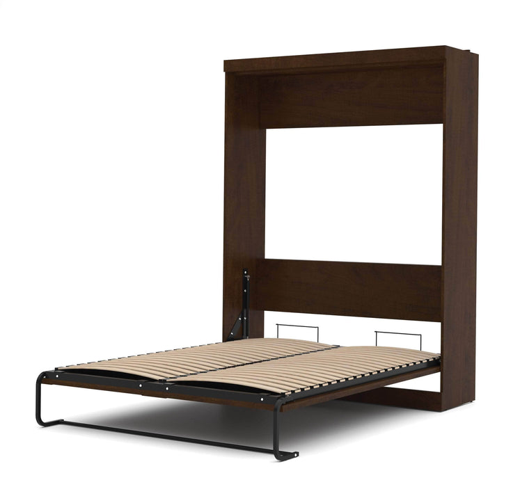 Bestar Murphy Wall Bed Chocolate Pur Queen Murphy Wall Bed and 2 Storage Units (115W) - Available in 3 Colors