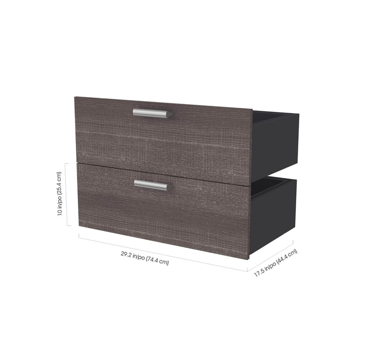 Cielo Full Murphy Wall Bed with 2 Closet Organizers with Drawers - Available in 2 Colors