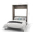 Cielo Full Murphy Wall Bed with 2 Closet Organizers with Drawers - Available in 2 Colors