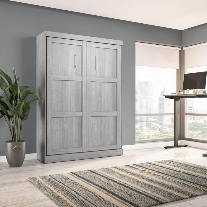 Bestar Murphy Wall Bed Platinum Gray Pur Full Size Murphy Wall Bed - Available in 7 Colors