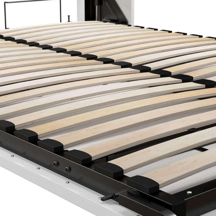 Bestar Murphy Wall Bed Pur 115" Queen Size Murphy Wall Bed with 2 Storage Units - Available in 3 Colors