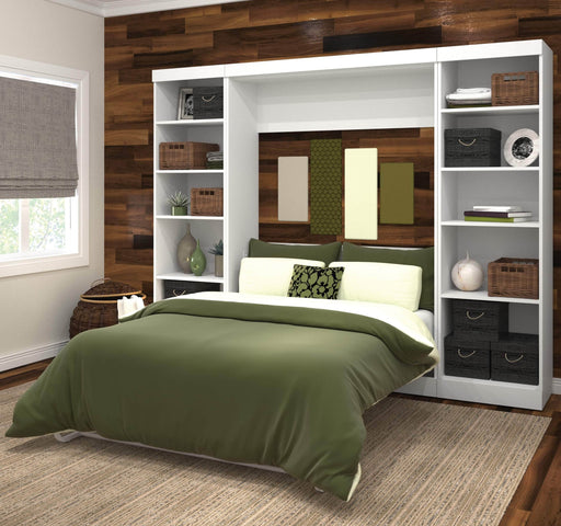 Bestar Murphy Wall Bed Pur Full Murphy Bed with 2 Storage Units (109W) - Available in 3 Colors