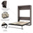 Bestar Murphy Wall Bed Pur Full Size Murphy Wall Bed - Available in 7 Colors