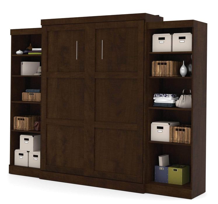 Bestar Murphy Wall Bed Pur Queen Murphy Wall Bed and 2 Storage Units (115W) - Available in 3 Colors