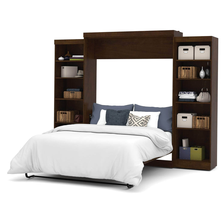 Bestar Murphy Wall Bed Pur Queen Murphy Wall Bed and 2 Storage Units (115W) - Available in 3 Colors