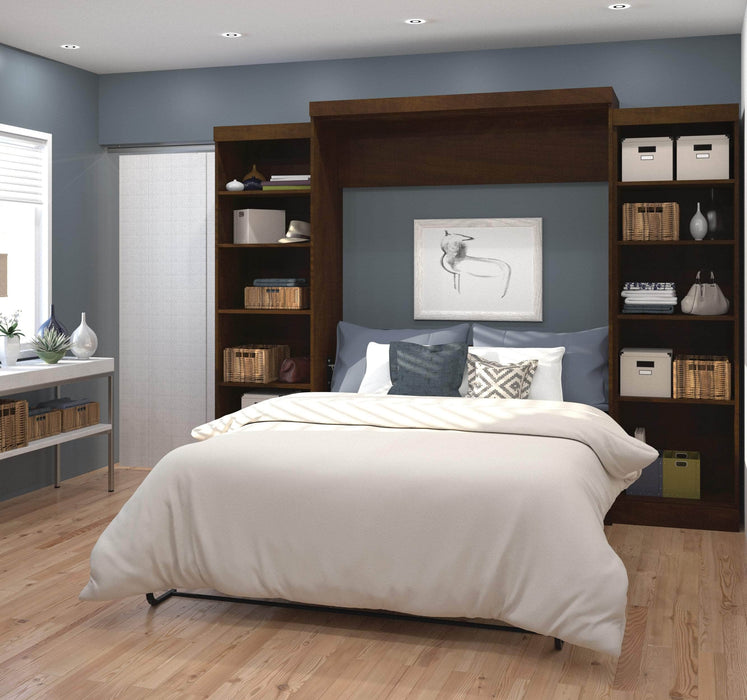 Bestar Murphy Wall Bed Pur Queen Murphy Wall Bed and 2 Storage Units (115W) - Available in 3 Colors