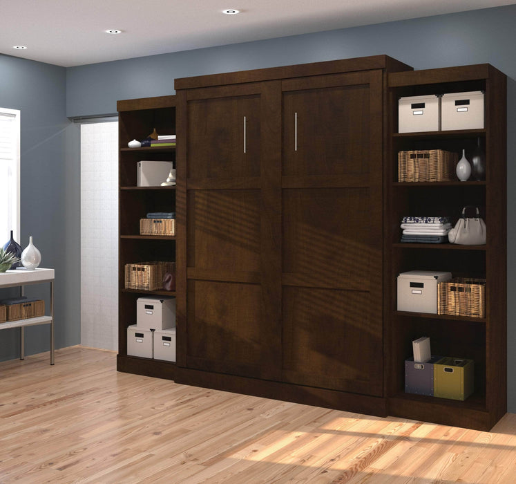 Bestar Murphy Wall Bed Pur Queen Murphy Wall Bed and 2 Storage Units (115W) - Available in 3 Colors