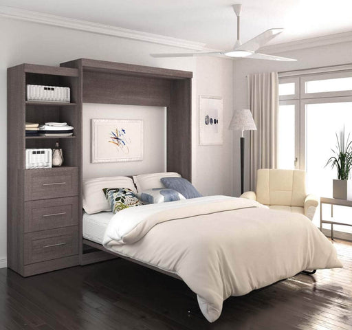 Bestar Murphy Wall Bed Pur Queen Murphy Wall Bed and Storage Unit with Drawers (90W) - Available in 3 Colors