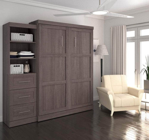 Bestar Murphy Wall Bed Pur Queen Murphy Wall Bed and Storage Unit with Drawers (90W) - Available in 3 Colors