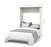 Bestar Murphy Wall Bed White Chocolate Lumina Full Murphy Wall Bed with Desk and 2 Storage Units (107”) - White Chocolate