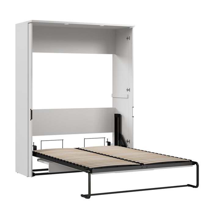 Bestar Murphy Wall Bed White Lumina Full Murphy Wall Bed with Desk - Available in 2 Colors