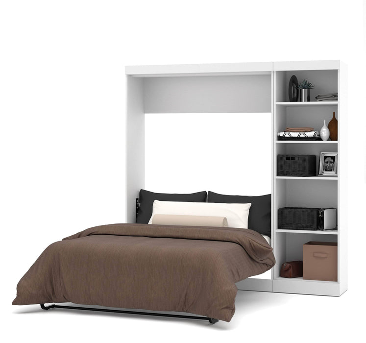 Bestar Murphy Wall Bed White Pur Full Murphy Full Bed with Storage Unit (84W) - Available in 3 Colors