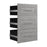 Bestar Storage Drawers Platinum Gray Pur 3 Drawer Set for Pur 25W Storage Unit - Available in 3 Colors