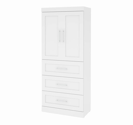 Bestar Wardrobe Pur 36W Wardrobe with 3 Drawers - Available in 2 Colors