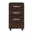 Pending - Bestar File Cabinet Black Walnut Zaniah 3 Drawer Mobile File Cabinet - Available in 3 Colors