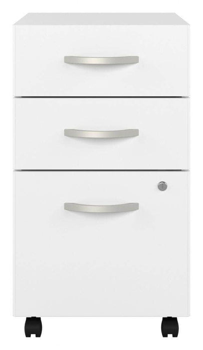 Pending - Bestar File Cabinet White Zaniah 3 Drawer Mobile File Cabinet - Available in 3 Colors