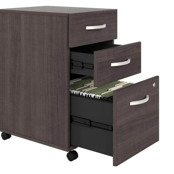 Pending - Bestar File Cabinet Zaniah 3 Drawer Mobile File Cabinet - Available in 3 Colors