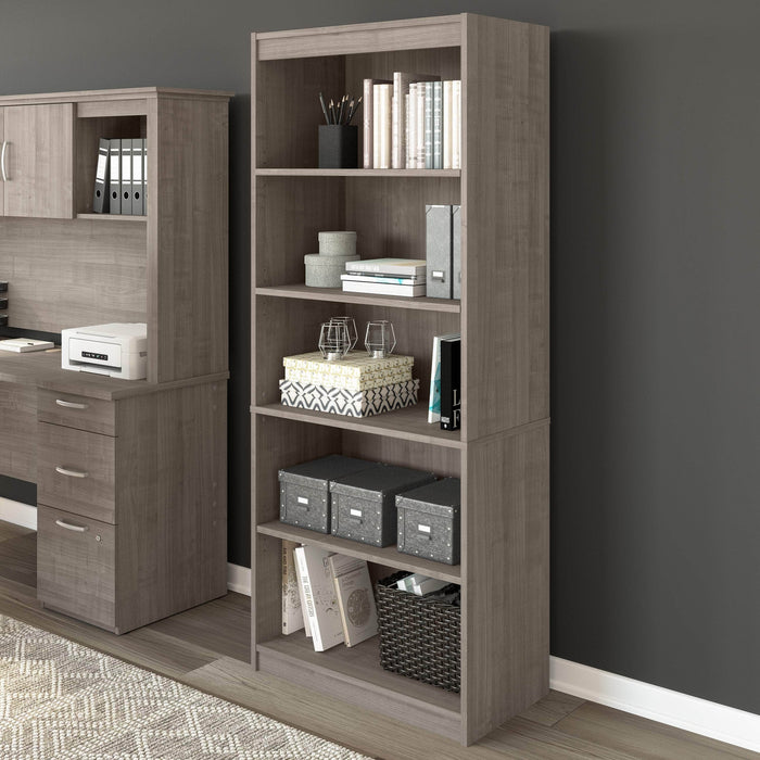 Pending - Bestar Bookcase Logan 30W 5 Shelf Bookcase - Available in 4 Colors