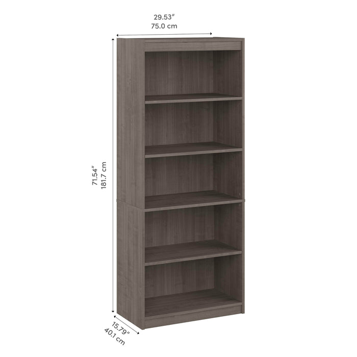 Pending - Bestar Bookcase Logan 30W 5 Shelf Bookcase - Available in 4 Colors