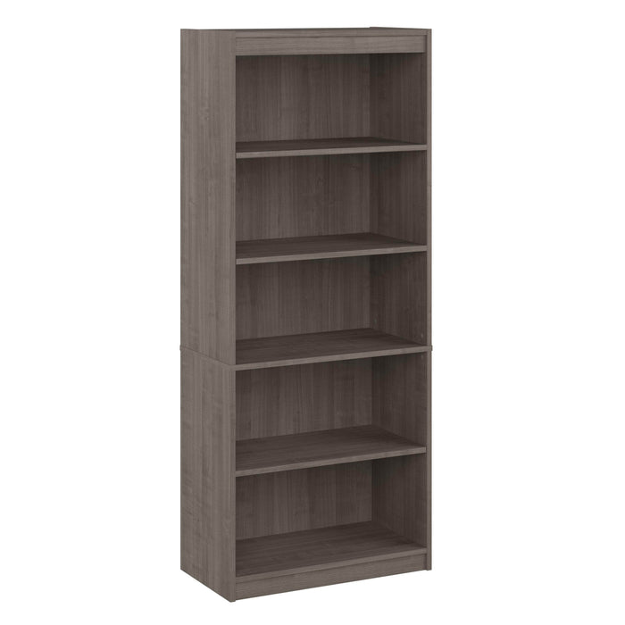 Pending - Bestar Bookcase Silver Maple Universel 30W Standard 5 Shelf Bookcase - Available in 4 Colors