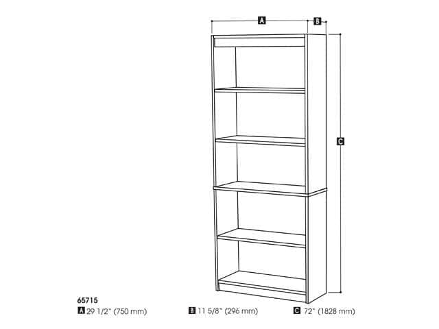 Pending - Bestar Bookcase Universel 30W Standard Bookcase - Available in 2 Colors