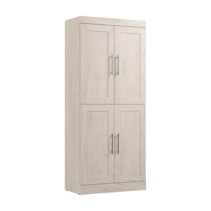 Pending - Bestar Cabinet Linen White Oak Pur 36W Closet Storage Cabinet - Available in 5 Colors